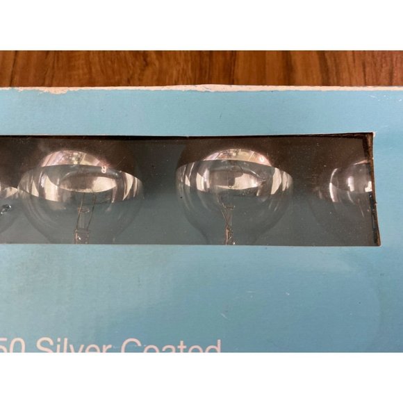 10Ct G Silver Coated Mercury Glass Type Ball String‎ Lights Indoor Outdoor New - Picture 5 of 16